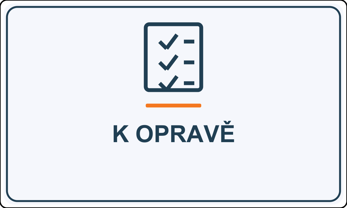 Samolepicí označení – K opravě – vlastní grafika JPdesign