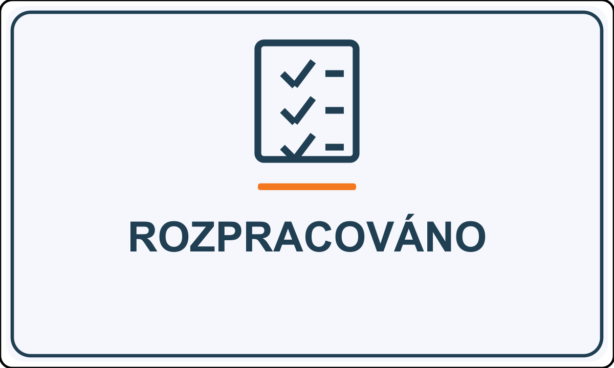 Samolepicí označení – Rozpracováno – vlastní grafika JPdesign
