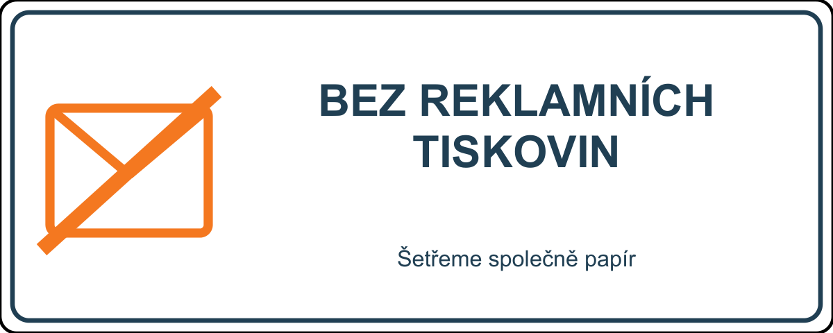 Samolepka na schránku – Bez reklamních tiskovin