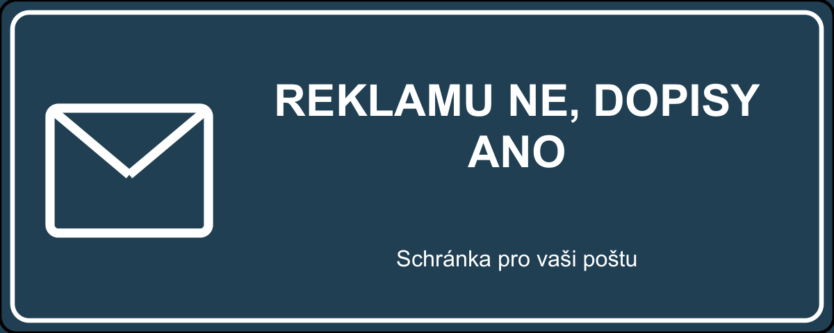 Samolepka na schránku – Reklamu ne, dopisy ano
