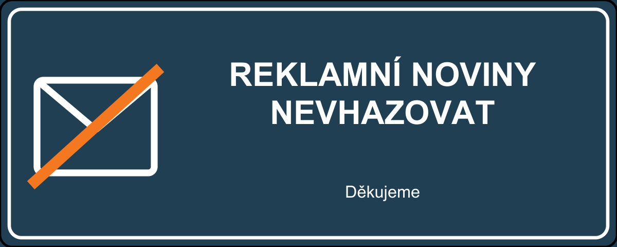 Samolepka na schránku – Reklamní noviny nevhazovat