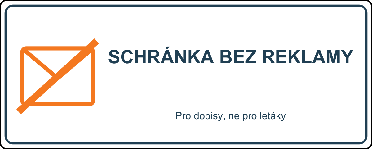 Samolepka na schránku – Schránka bez reklamy