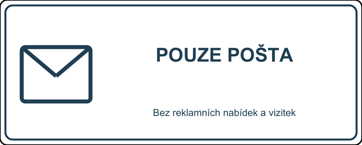 Samolepka na schránku – Pouze pošta
