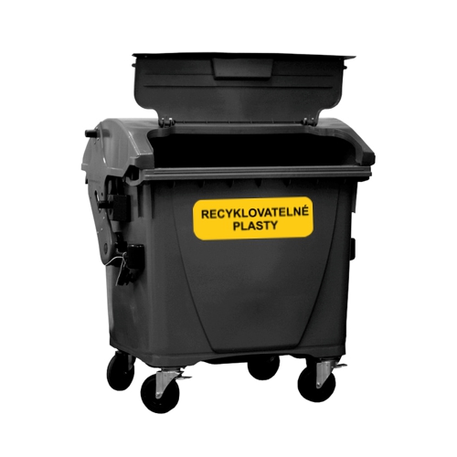Recyklovatelné plasty samolepka na popelnice – náhled 3