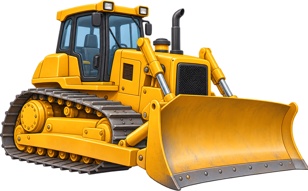 Buldozer – barevná dětská samolepka JPdesign