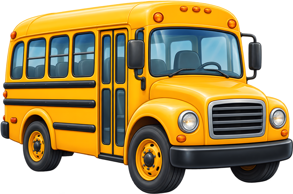 Školní autobus – barevná dětská samolepka JPdesign