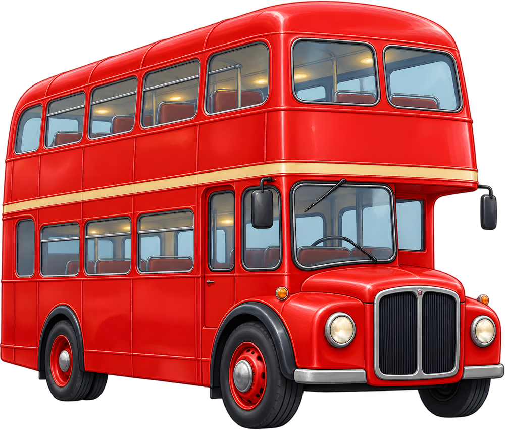 Patrový autobus – barevná dětská samolepka JPdesign