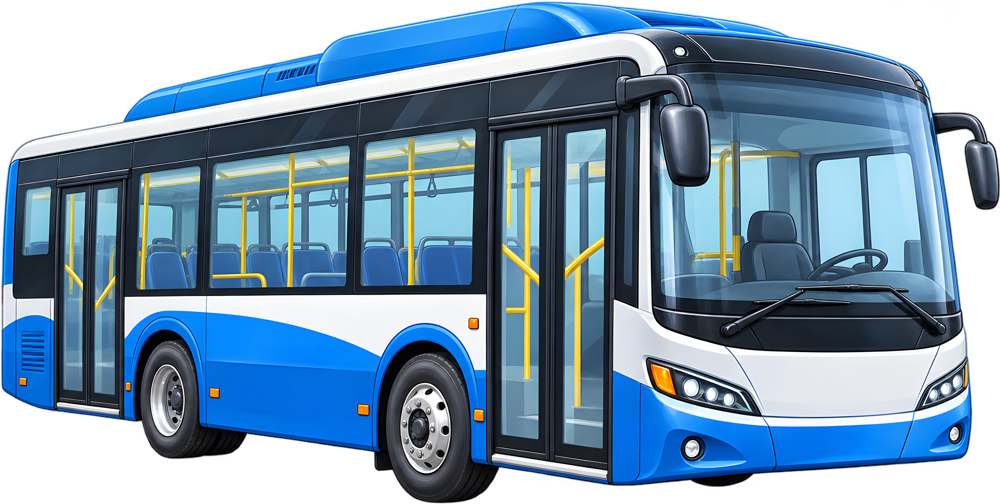 Městský elektrobus – barevná dětská samolepka JPdesign