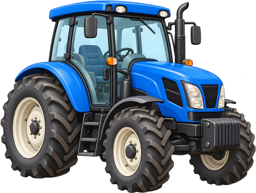 Moderní traktor – barevná dětská samolepka JPdesign