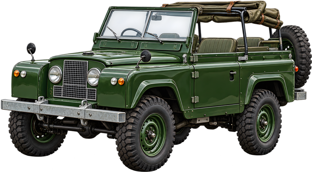 Zelený expediční veterán – barevná retro samolepka JPdesign